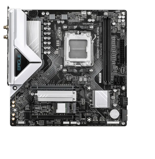 Gigabyte B840M EAGLE ,AMD AM5 B840 Ryzen 7000/8000/9000, 2xDDR5 128GB EXPO/XMP, PCIe 5.0 x16, 2xM.2, 4xSATA, 2.5GbE LAN, Wi-Fi 6E, HDMI, DP