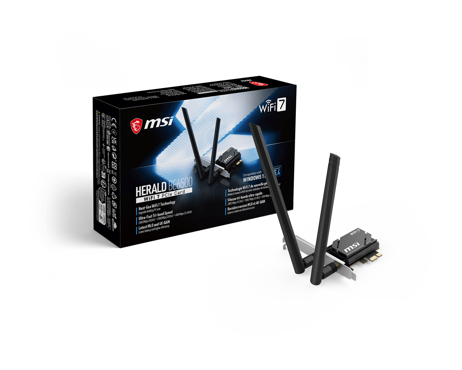 MSI HERALD BE6500 WiFi 7 PCI-E CARD