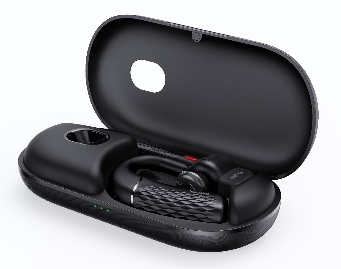 Yealink BH71 Pro USB-C&A Bluetooth Wireless Mono Headset, Carrying Case w/ Built-In Battery (+20hrs), USB-C to USB-A Cable, 10H Talk Time