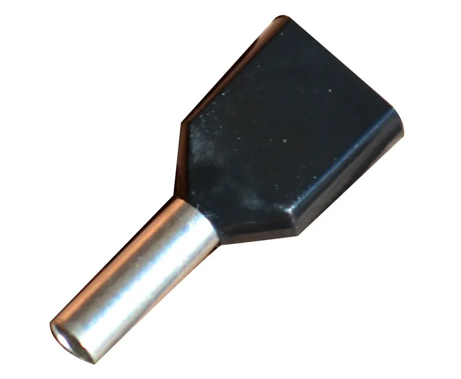 Twin Pre-Ins 2x1.5mm2 Black HF (pack of 100)