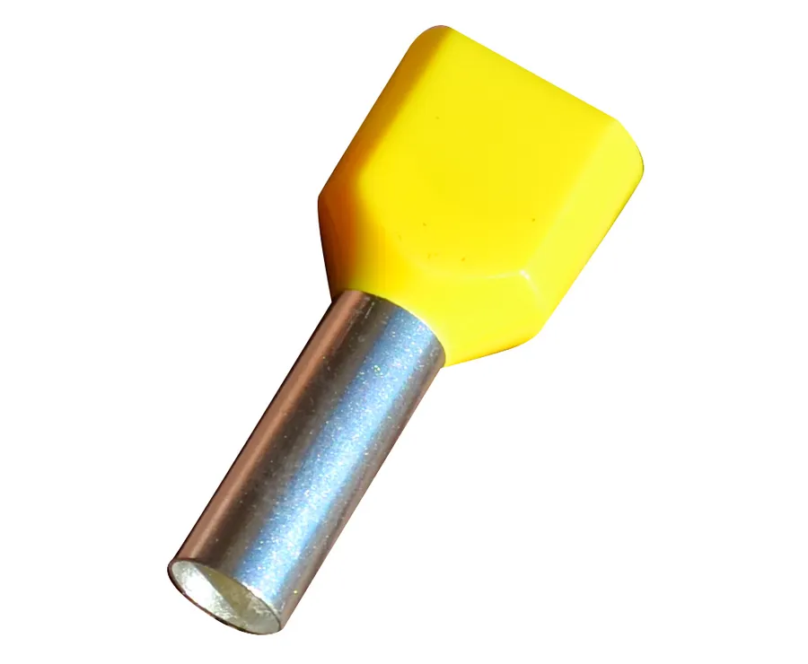 Twin Pre-Ins 2x6.0mm2 Yellow HF (pack of 25)