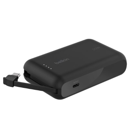 Belkin BoostCharge 10K Power Bank with Integrated USB-C Cable (5.7 cm) - Black (BPB021fqBK), 2xUSB-C(20W), $2500 CEW, 2 Years Warranty