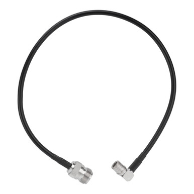 L-195 Patch Cable, N Female to QMA Male Right Angle, 40cm