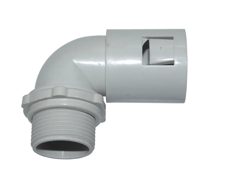 FITTING ADAPTER 90 DEGREE PVC 20MM GREY (pack of 20)