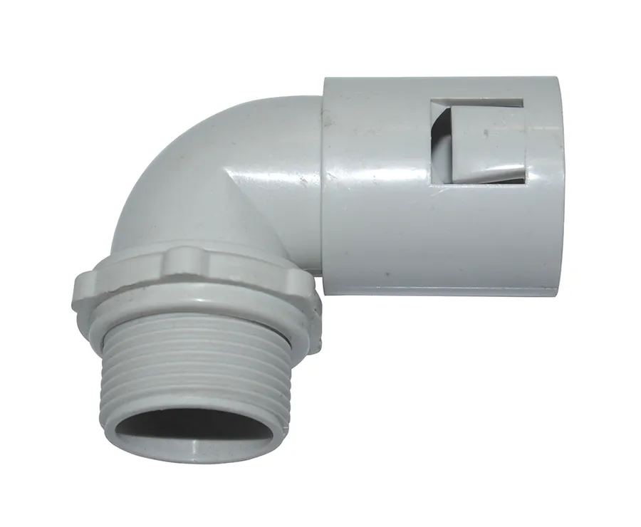 FITTING ADAPTER 90 DEGREE PVC 25MM GREY (pack of 20)