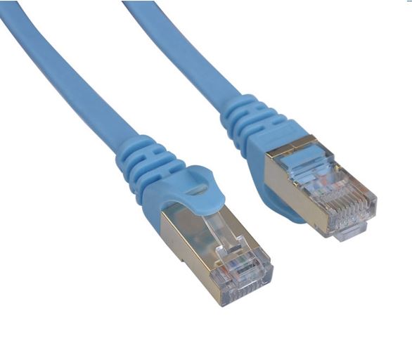 8Ware CAT7 Cable 1m - Blue Color RJ45 Ethernet Network LAN UTP Patch Cord Snagless Flat cable