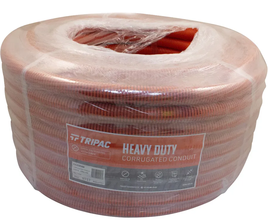 CORRUGATED CONDUIT ORANGE 25MM X 50M (roll)