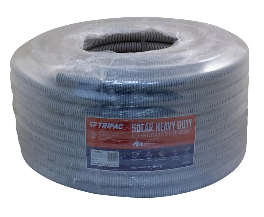 CORRUGATED CONDUIT SOLAR GREY 25MM X 50M (roll)