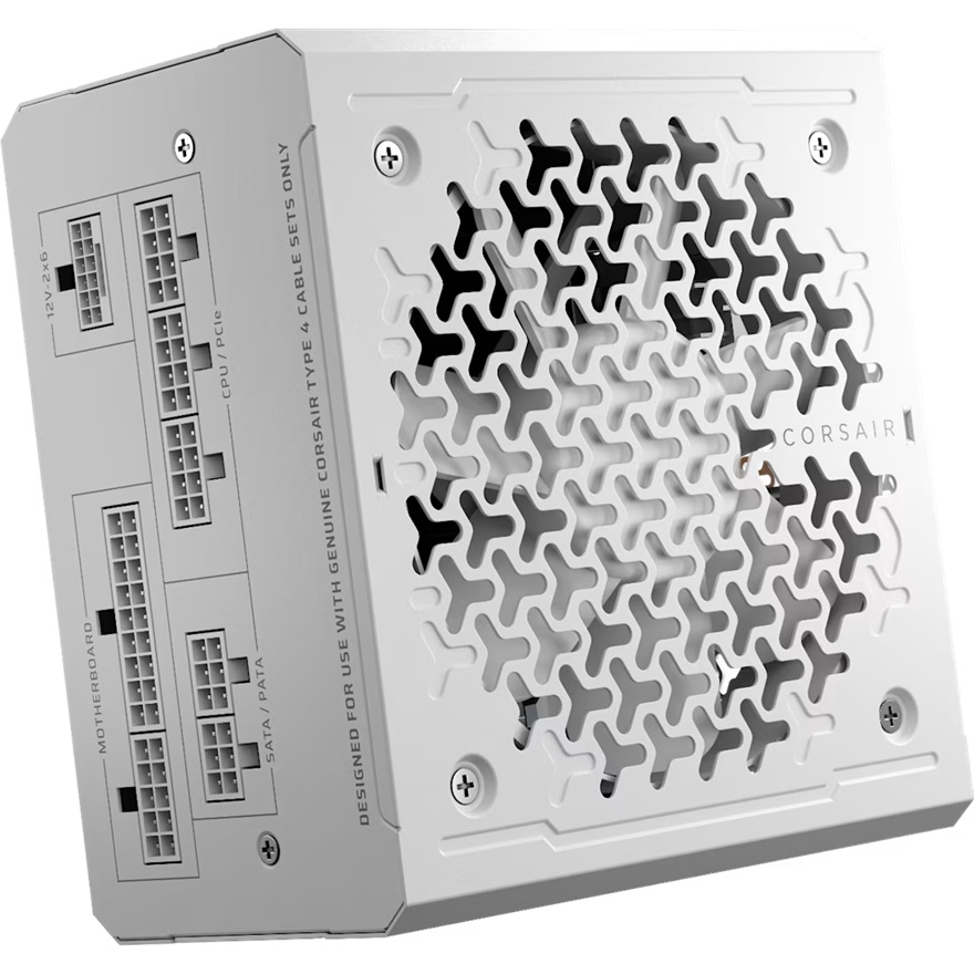 Corsair RMe Series™ RM850e - Fully Modular Low-Noise ATX Power Supply - White (AU), Cybenetics Gold, ATX12V 3.1, 2x PATA, 2x EPS, 6x SATA, 3x PCIe