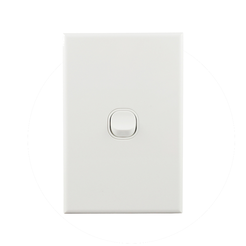 Basix S Series Light Switch 1 Gang - White