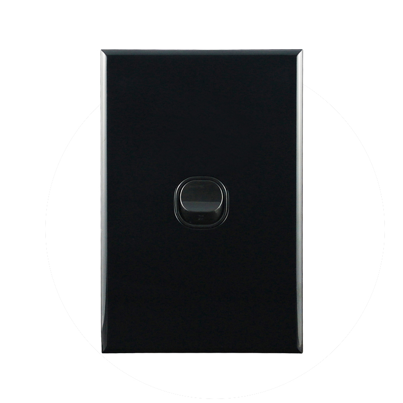 Basix S Series Light Switch 1 Gang - Black