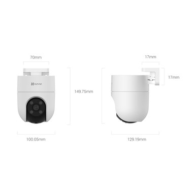 EZVIZ CS-H8c (4MP), 4MP PTZ Camera, 4mm Lens, 100° Diagonal, Pan 350°, Tilt 80°, IR 30m, Two-Way Talk, IP65