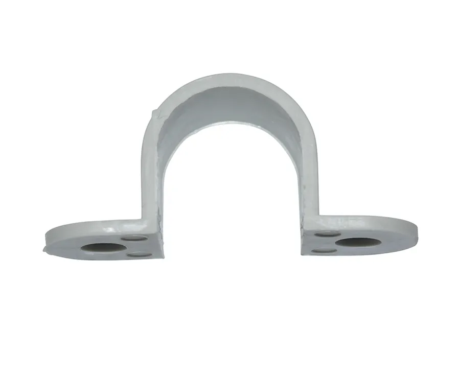 SADDLE FULL PVC 5MM HOLES 20MM GREY (pack of 50)