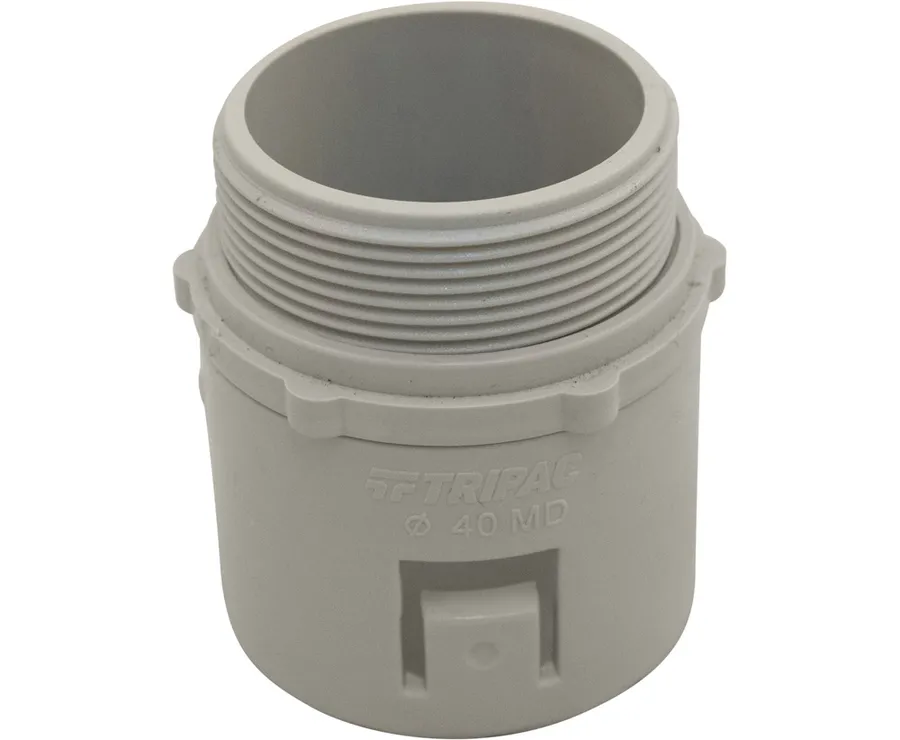 FITTING ADAPTER SCREW TO CORRUGATED 40MM (pack of 20)