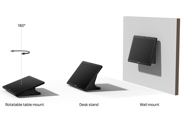 Yealink CTP25 Mount Kits Mounting option for CTP25, Desk Stand (Low/High): place on the table Wall Mount: mount on a wall and Table Lock Kit