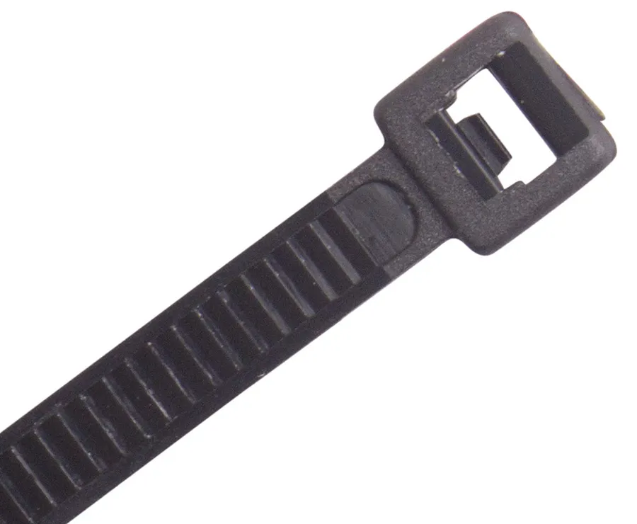 CABLE TIE RELEASABLE HD 370 X 7.6MM BLK (pack of 100)