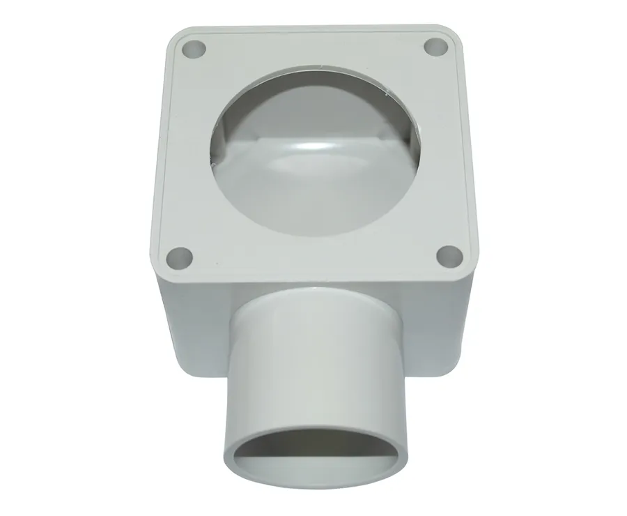 DRAW BOX SQUARE WITH HOLE PVC 40MM GREY (pack of 10)