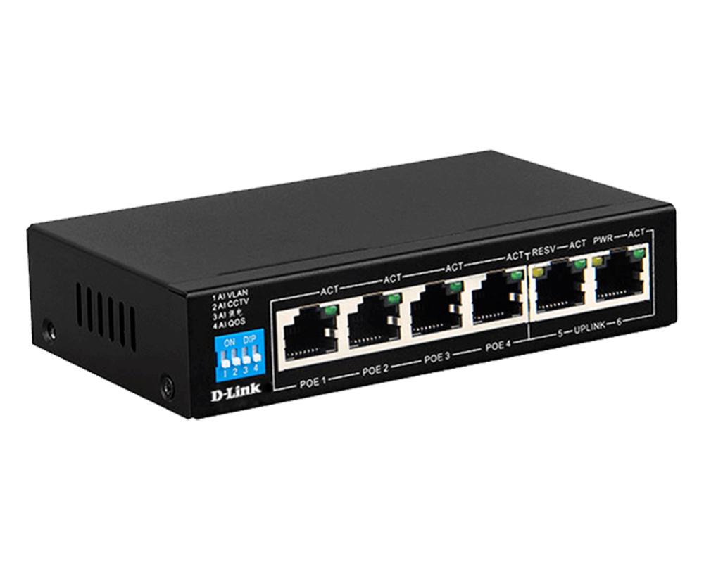 D-Link 6-Port Unmanaged PoE Switch