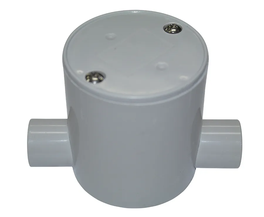 JUNCTION BOX DEEP 2 WAY ENTRY 25MM GREY (pack of 10)