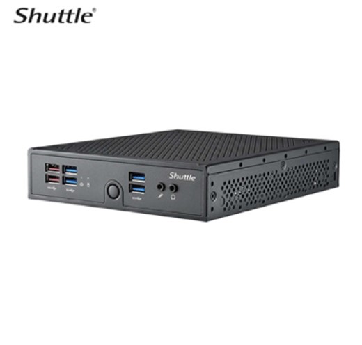 Shuttle XPC SLIM Barebone - Core i5-1335U (15W), 2x DDR5, 2x M.2 2280, HDMI, DP, VGA, COM, 2 x LAN, (5G LTE optional), 90W, fanless