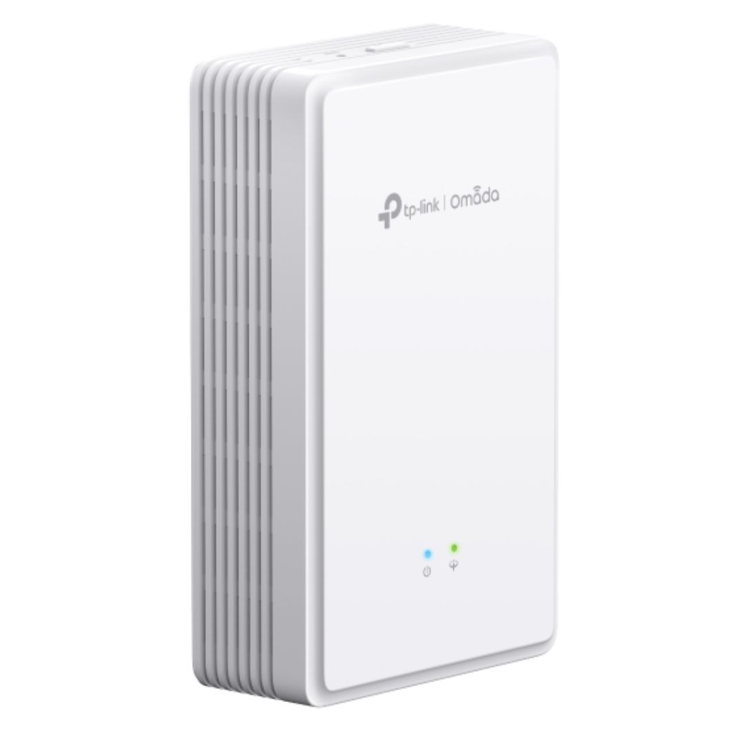 TP-Link EAP615GP-Wall Omada AX1800 Wi-Fi 6 Wall Plate GPON Access Point, 574Mbps at 2.4 GHz + 1201 Mbps at 5 GHz, AC Power, 4×Internal Antennas, M