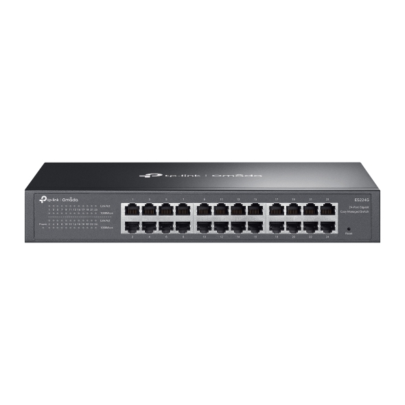 TP-Link ES224G Omada 24-Port Gigabit Easy Managed Switch, Flow Control, Loopback Detection, Port Isolation, Port Mirroring, LAG, VLAN, IGMP Snoopi