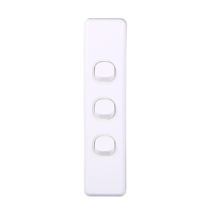 AVOL Architrave 3 Gang Light Switch | White