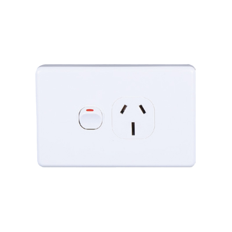 AVOL Power Point 1 Gang Double Pole | 250VAC 15A | White | Horizontal