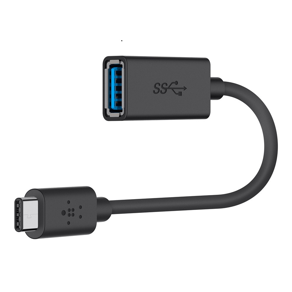Belkin 3.0 USB-C to USB-A Adapter - Black (F2CU036btBLK), Power Output 3A, 5Gbps, Reversible USB-C Connector, USB-IF Certified, 2 Years Warranty