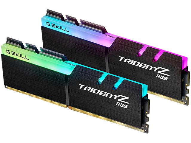 G.SKILL F4-3200C16D-16GTZR 16GB (2 x 8GB)/ PC4-25600 / DDR4 3200 Mhz/ Timings 16-18-18-38/ Voltage 1.35V/ Trident Z RGB