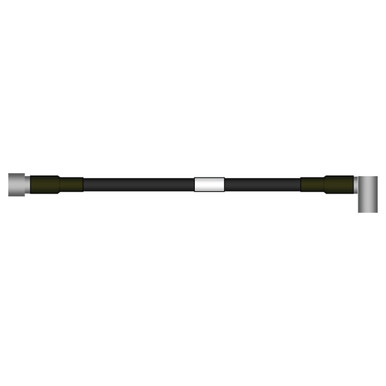 CommScope FSJ4-50B SureFlex® Jumper with interface types N Male and N Male Right Angle, 1 m