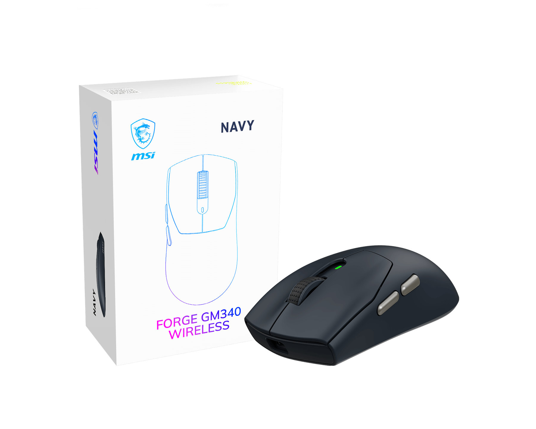 MSI FORGE GM340 WIRELESS NAVY GAMING MOUSE