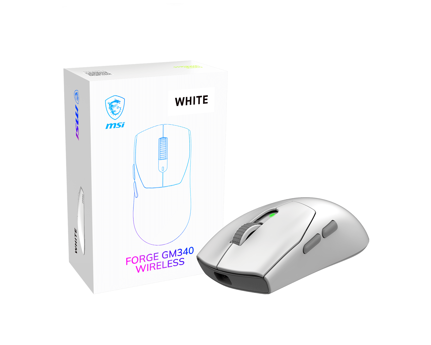 MSI FORGE GM340 WIRELESS WHITE GAMING MOUSE