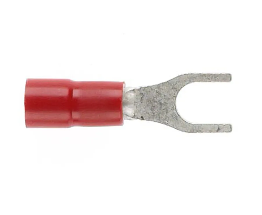 Forked Spade 3mm Red DG (pack of 100)