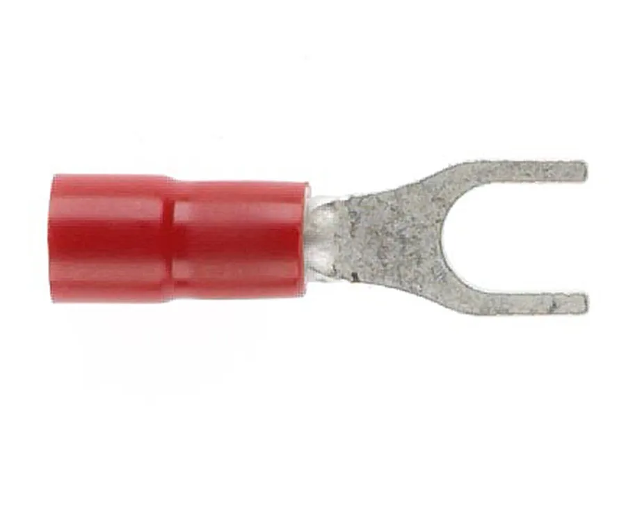 Forked Spade 4mm Red DG (pack of 100)