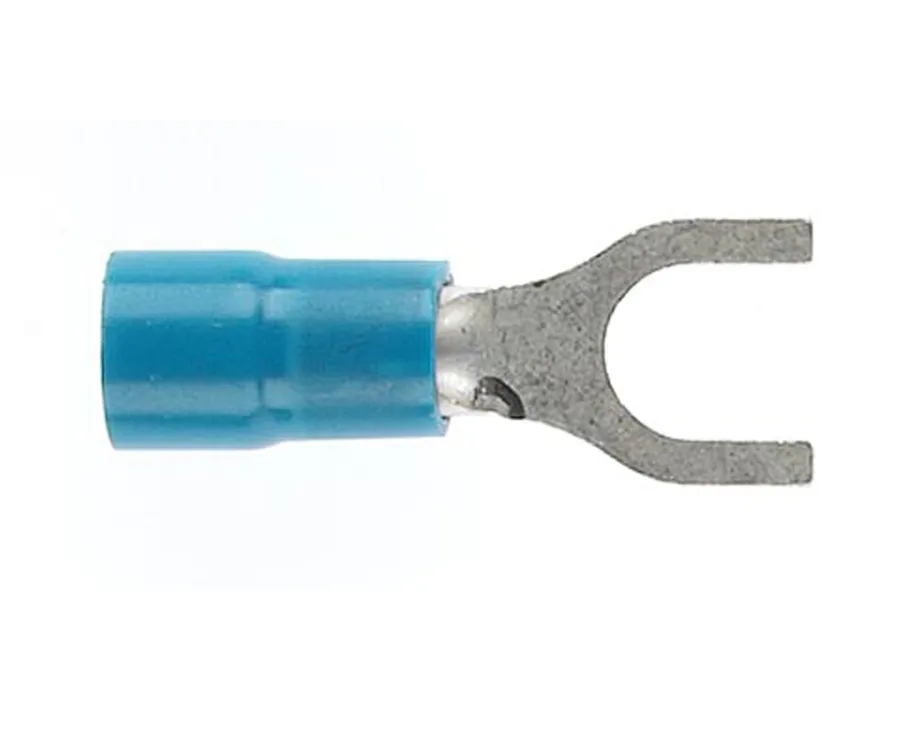 Forked Spade 4mm Blue (pack of 100)