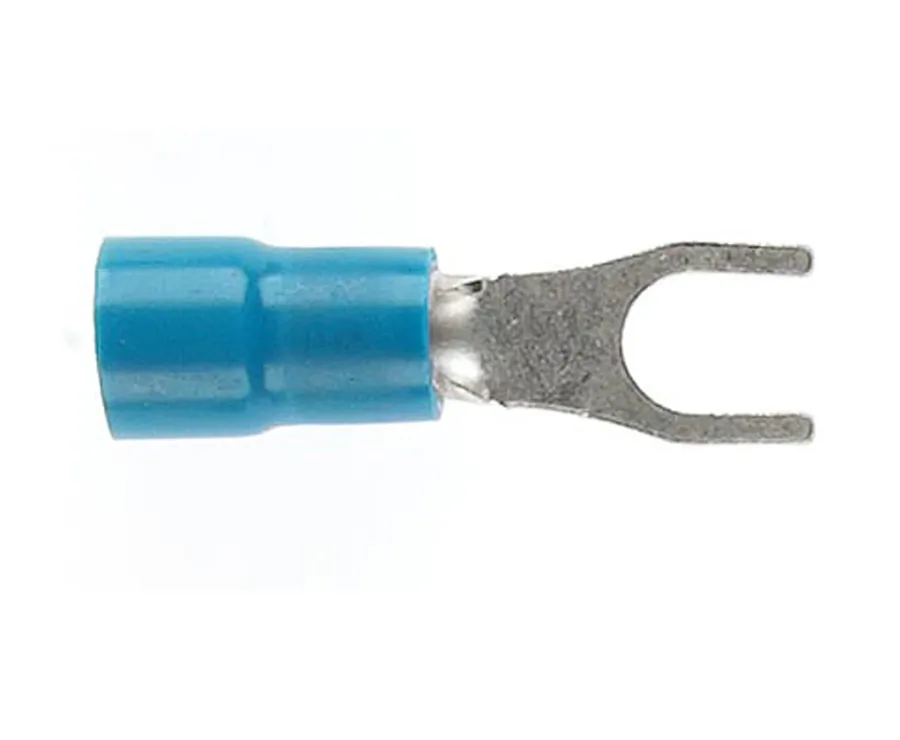 Forked Spade 4mm Blue DG (pack of 100)