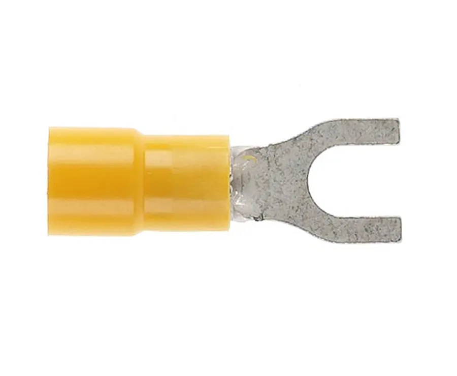 Forked Spade 5mm Yellow (pack of 50)