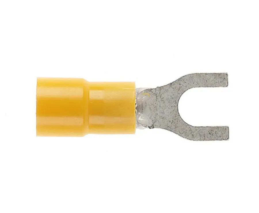 Forked Spade 6mm Yellow DG (pack of 25)