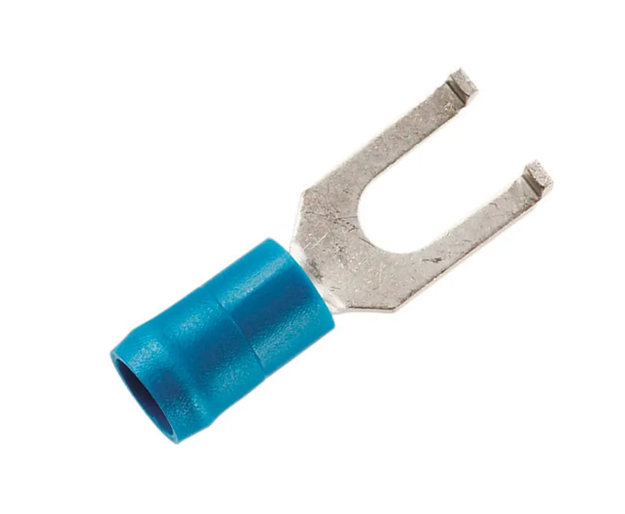Forked Spade Flange 5mmBlue (pack of 100)