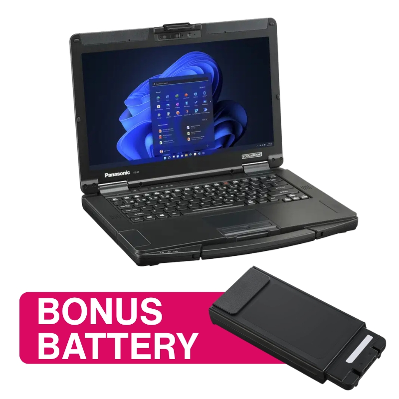 Panasonic Toughbook 55 Mk3 i5 8GB FHD TS Wifi - Bonus Battery Combo