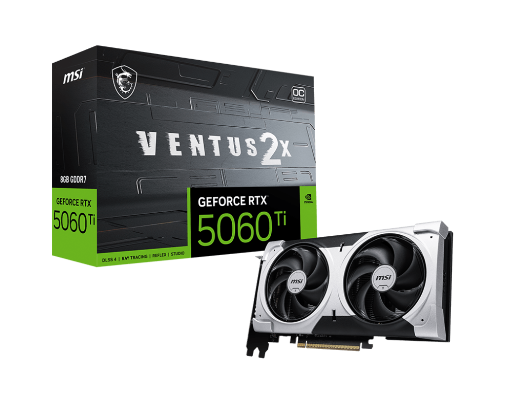 8GB MSI RTX 5060Ti VENTUS 2X OC PLUS GPU