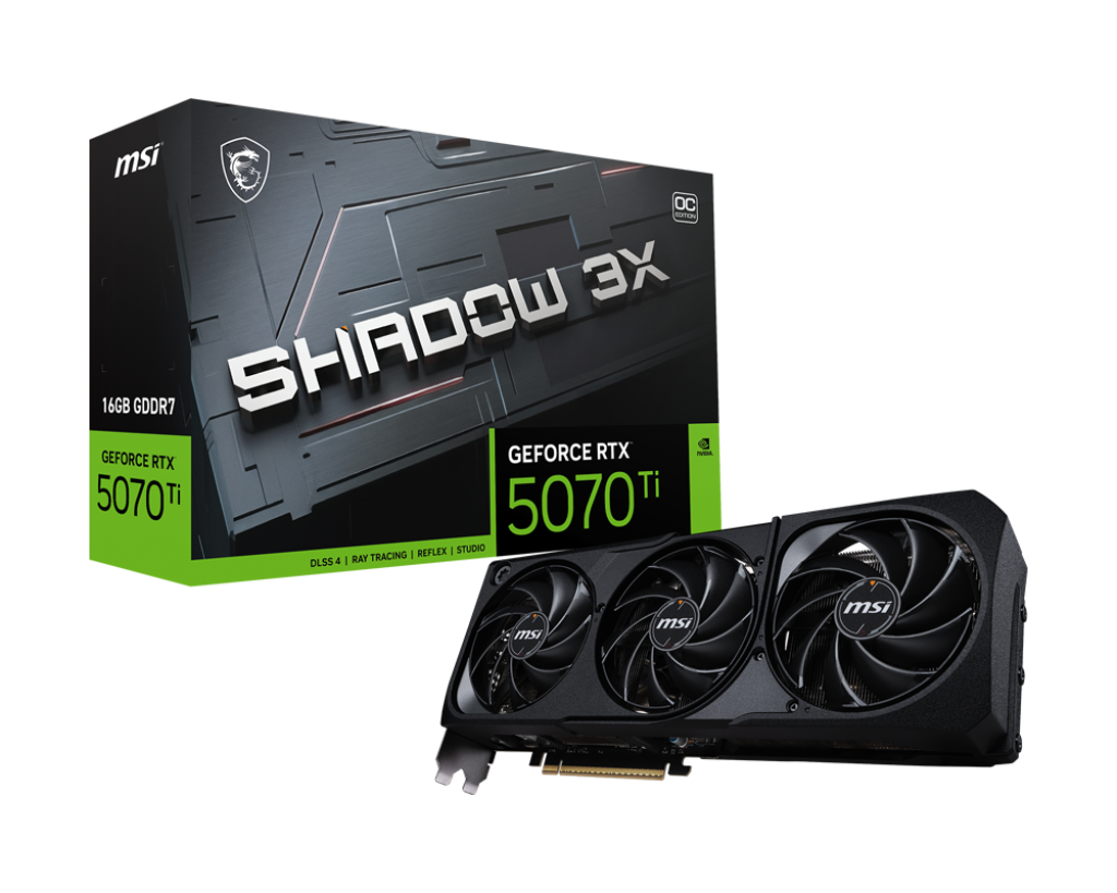 16GB MSI RTX 5070Ti GAMING SHADOW 3X OC GPU