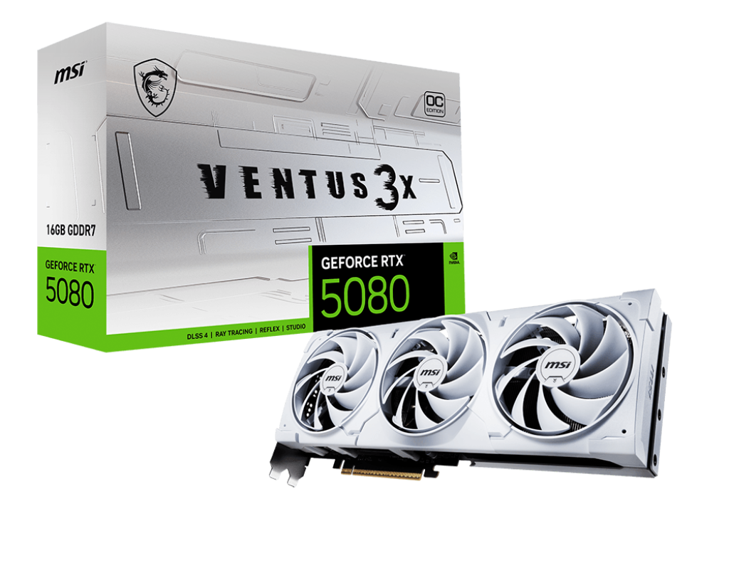 16GB MSI RTX 5080 VENTUS 3X OC WHITE GPU