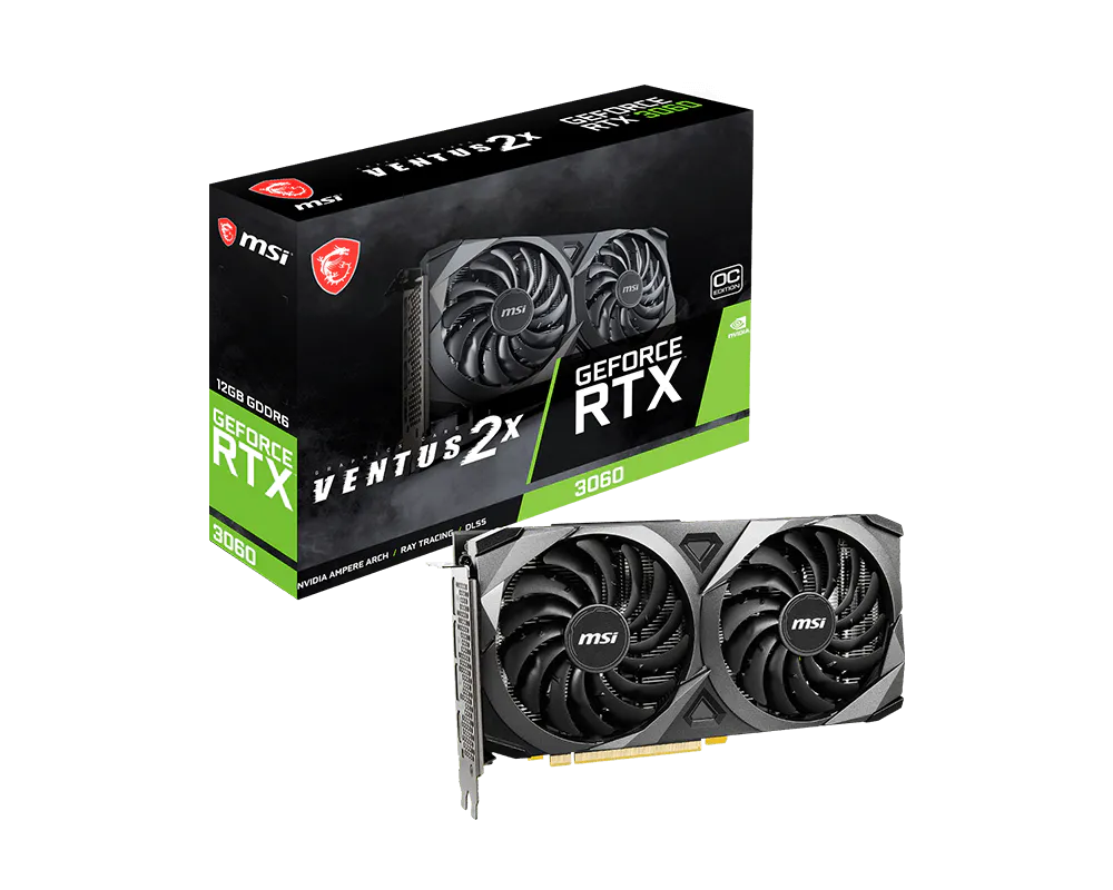 12GB MSI RTX 3060 VENTUS 2X 12G OC GPU