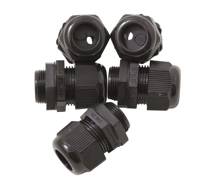 NYLON GLAND 9-18 WITH SOLAR INSERT 2x6MM (pack of 5)