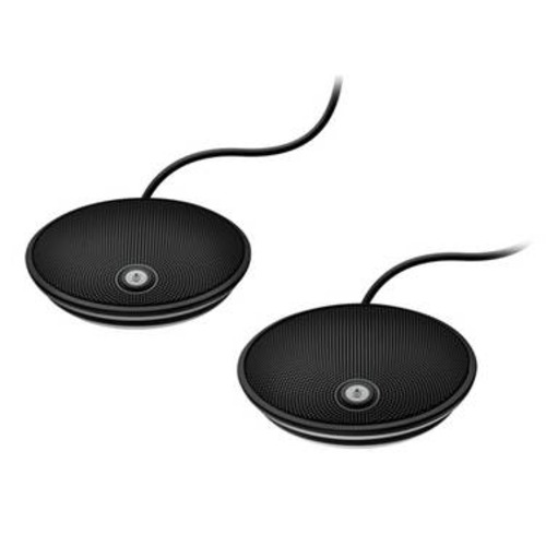Logitech GROUP Expansion Microphones, 2× Mics included, Plug‑and‑Play, Superior Audio