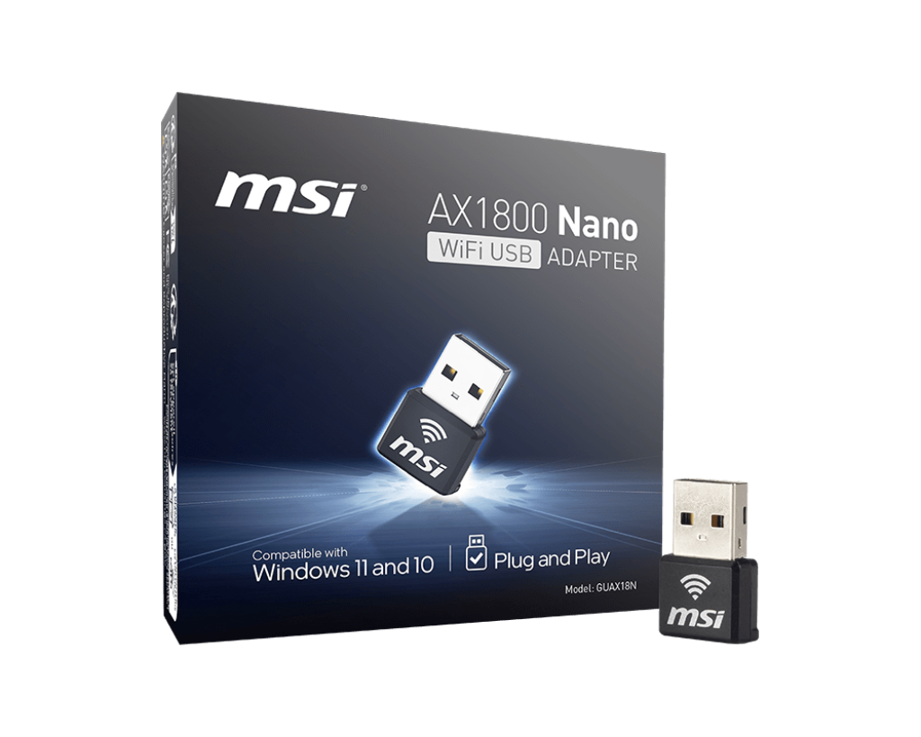 MSI GUAX18N NANO USB WIFI 6 ADAPTER