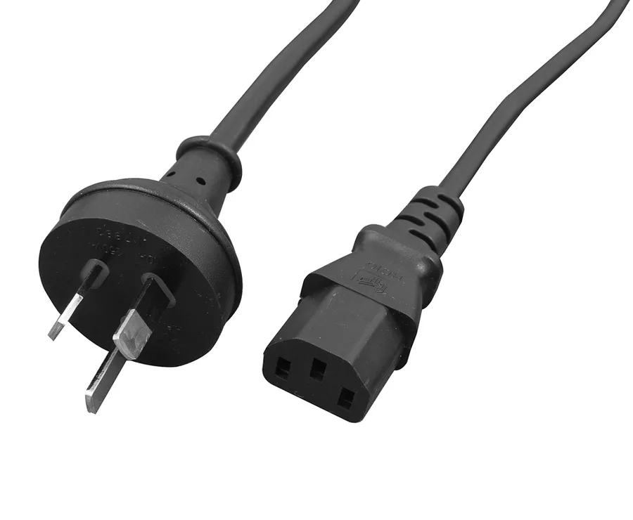 CBL IEC C13 TO 3 PIN PLUG BLK2M UNBAGGED