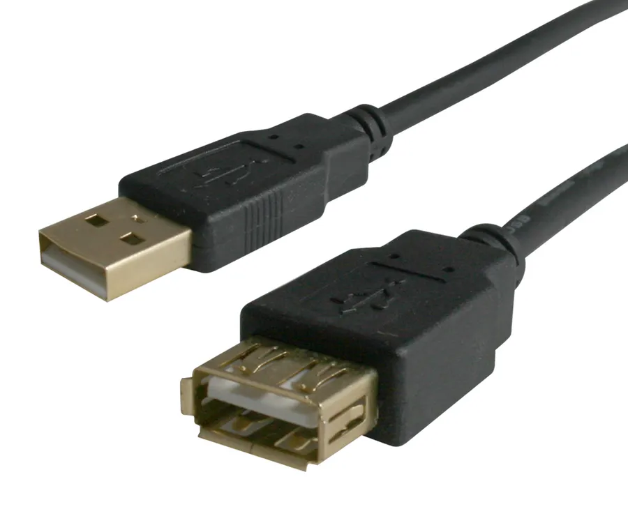 CABLE EXT USB 2.0 A-A M-F BLACK 1.8M